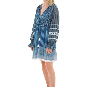 Hemant and Nandita Susan Tunic Dress with Tassels size M